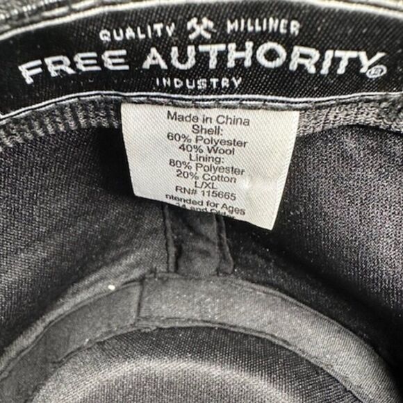 Free Authority Grey‎ Pinstripe Fedora Dress Hat in Size L/XL - Picture 5 of 5